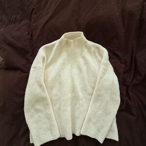 Abercrombie Cream Funnel Neck Sweater